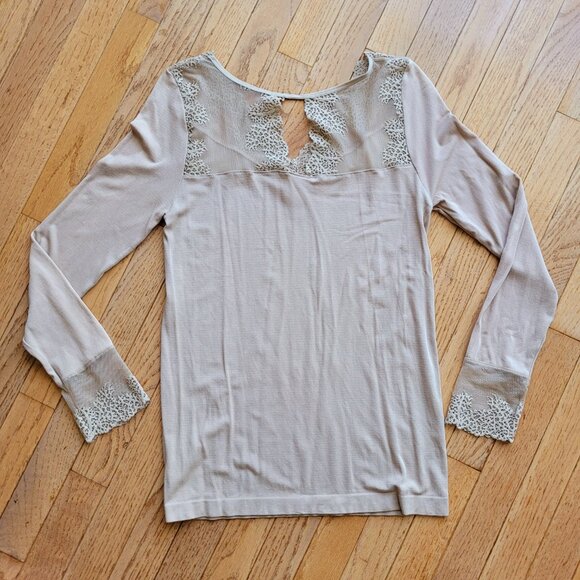 Orange Almost Naked Bamboo Lace Top Dililine Nude L/XL - Picture 5 of 16